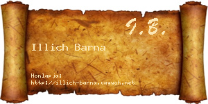 Illich Barna névjegykártya