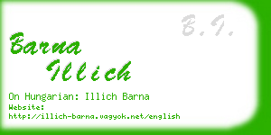 barna illich business card